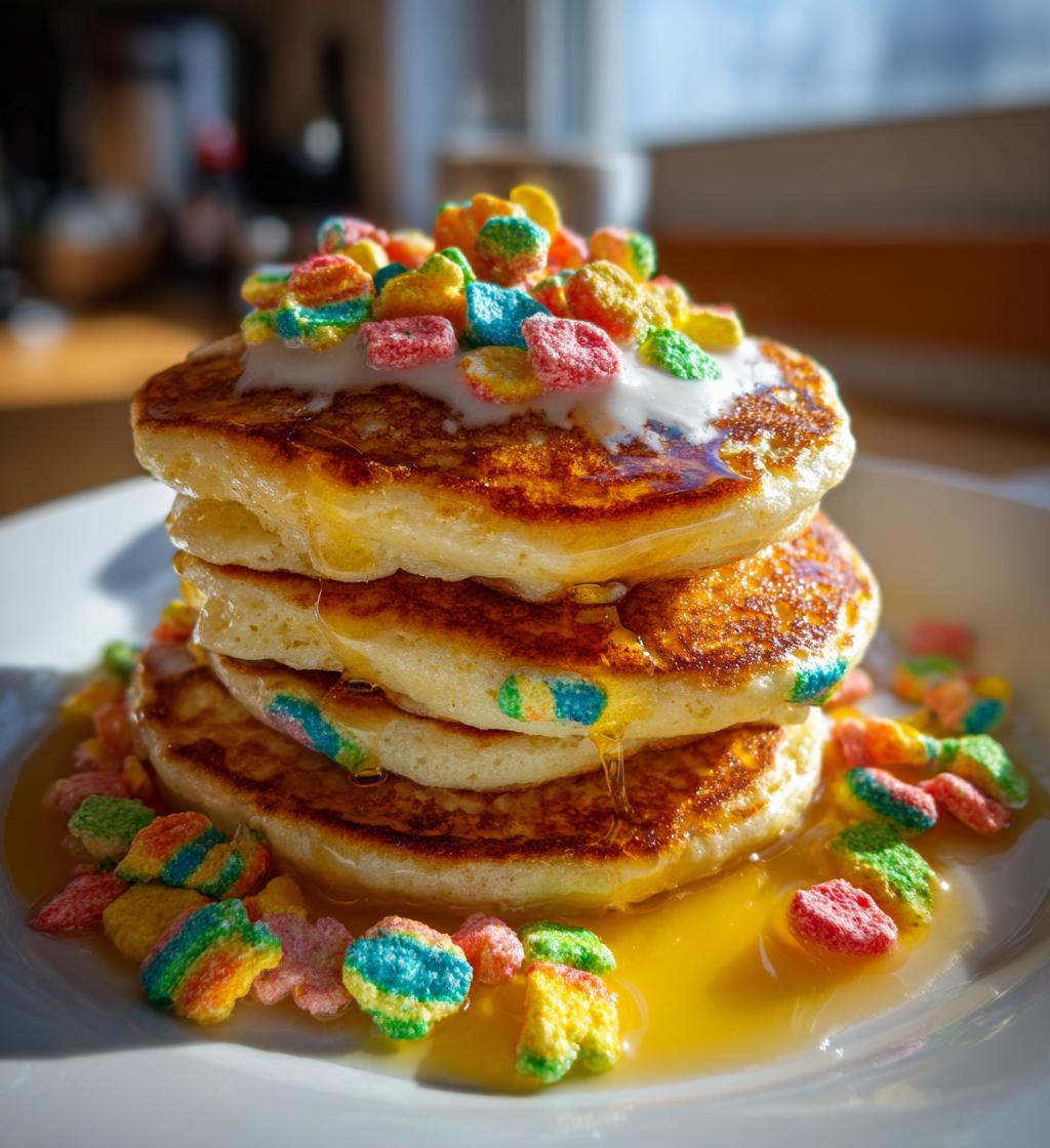 st patricks day lucky charms pancakes
