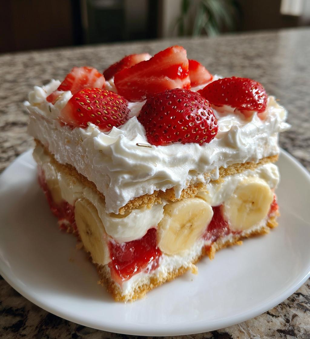strawberry cheesecake banana pudding - detail 1