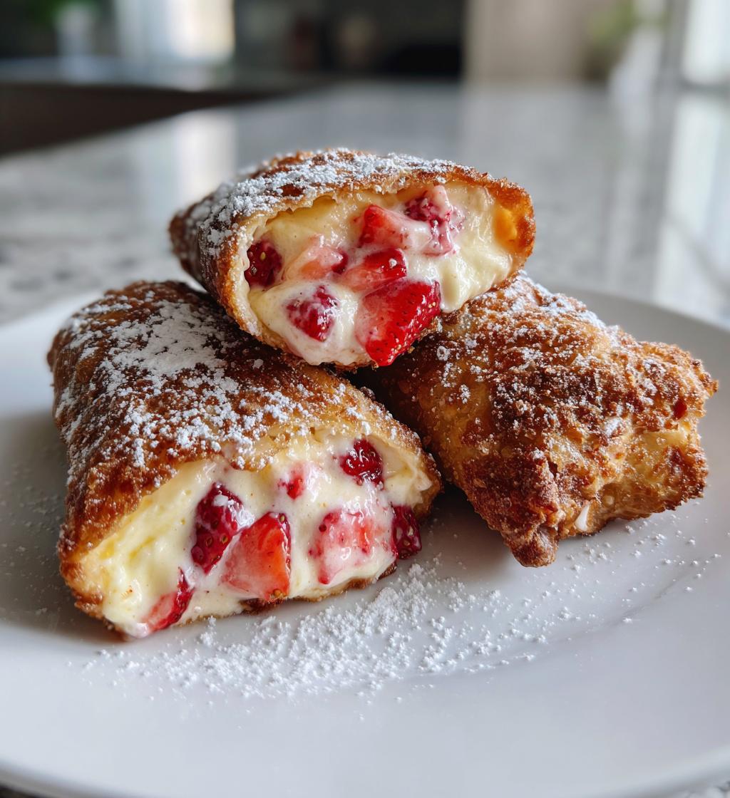 strawberry cheesecake chimichangas - detail 1