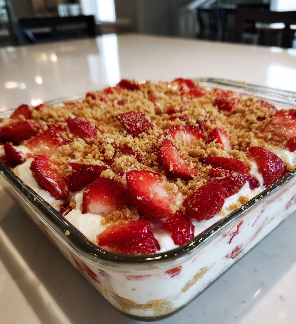 strawberry crunch cheesecake salad