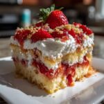 strawberry crunch poke cake