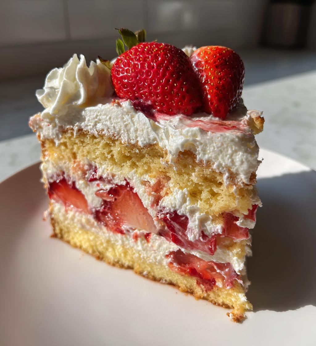 strawberry earthquake cake - detail 1