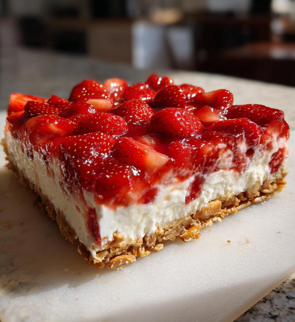 strawberry pretzel salad 2 - detail 1