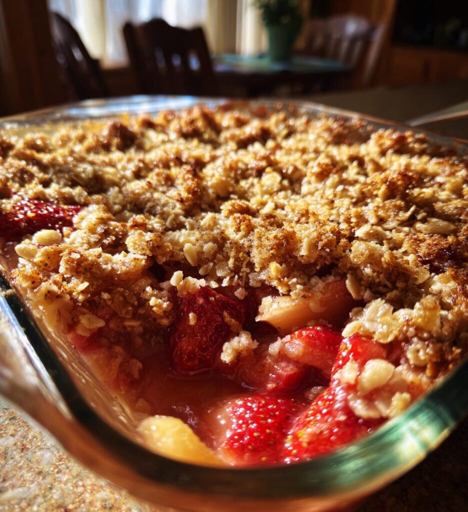 strawberry rhubarb crisp