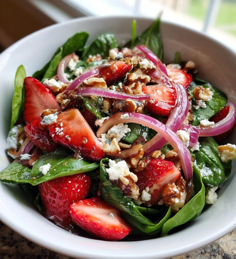 strawberry spinach salad