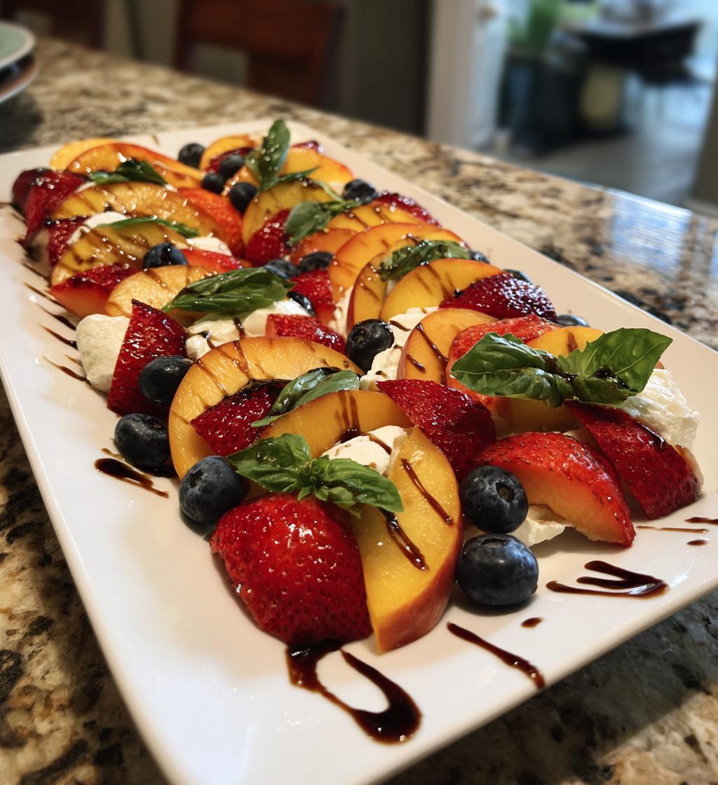 summer fruit caprese salad