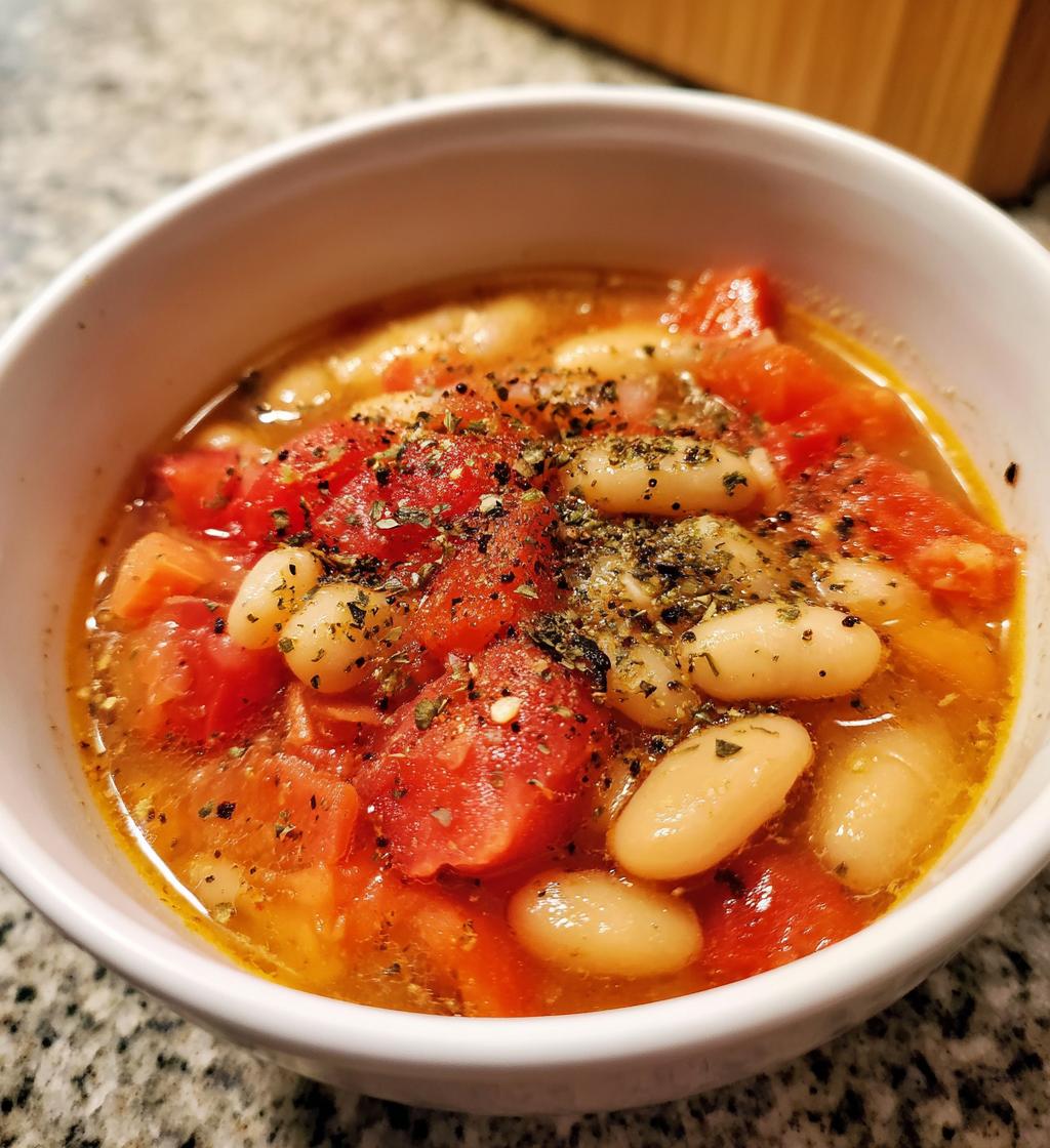 tomato and white bean soup - detail 1