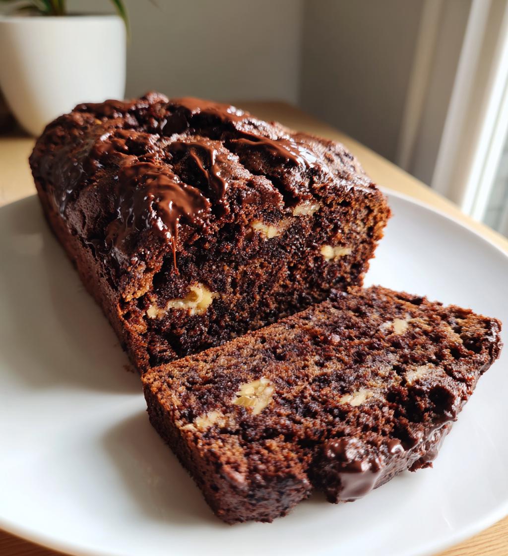triple chocolate banana bread - detail 1