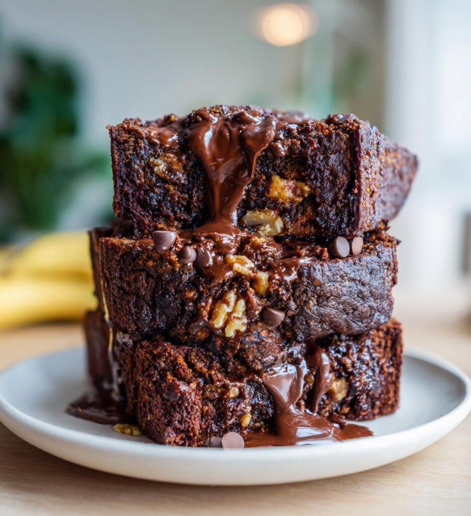 triple chocolate banana bread