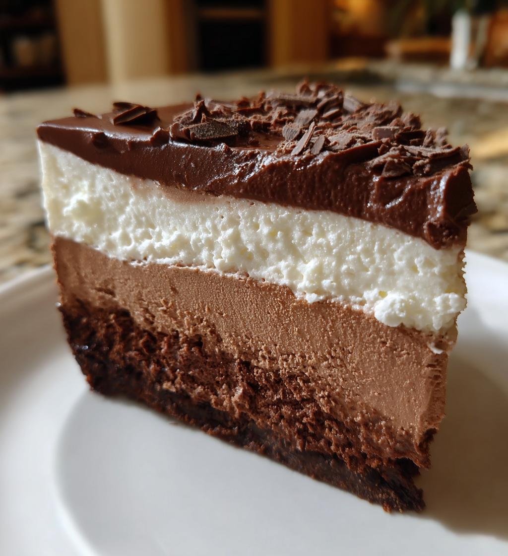 triple chocolate mousse cake - detail 1