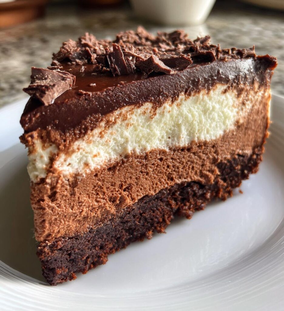 triple chocolate mousse cake
