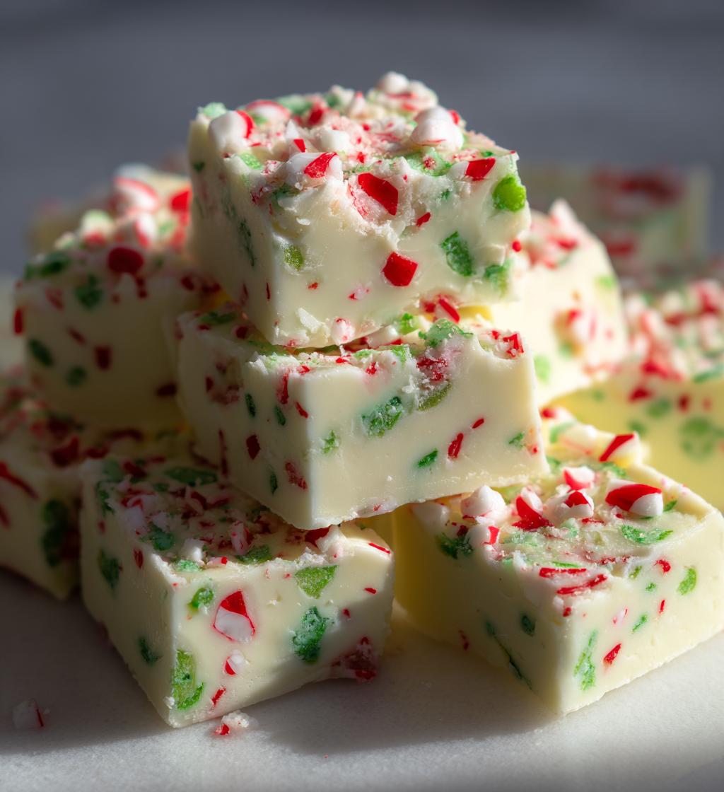 white chocolate mint fudge - detail 1