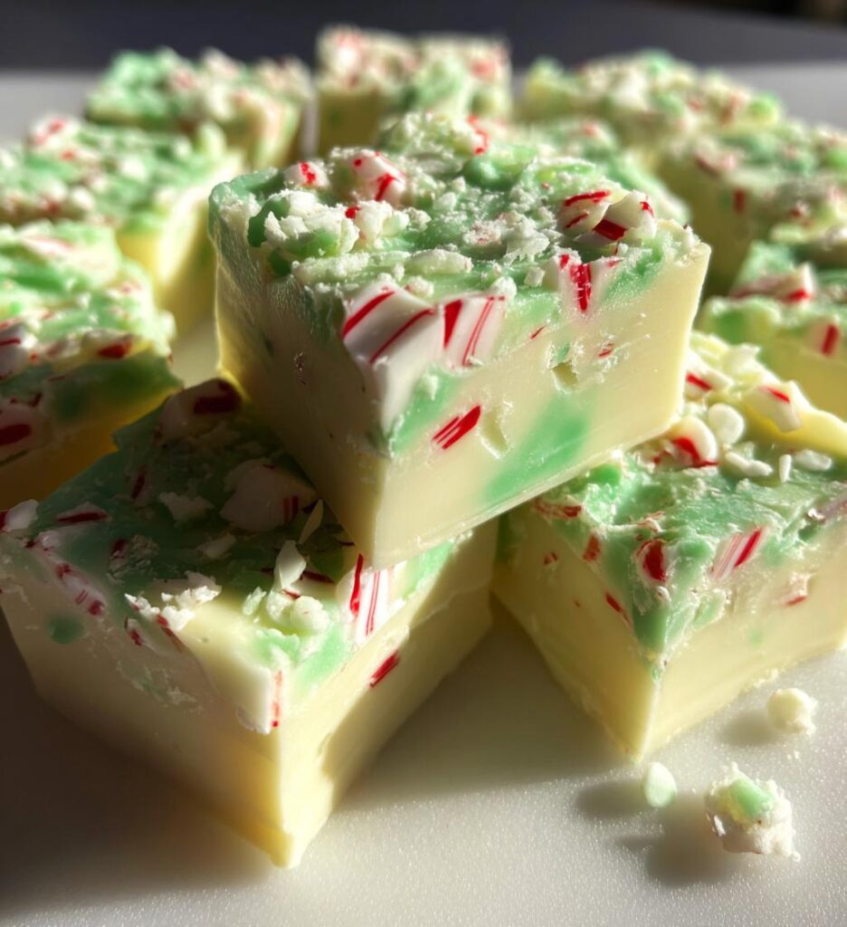 white chocolate mint fudge