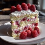 white chocolate raspberry poke cake