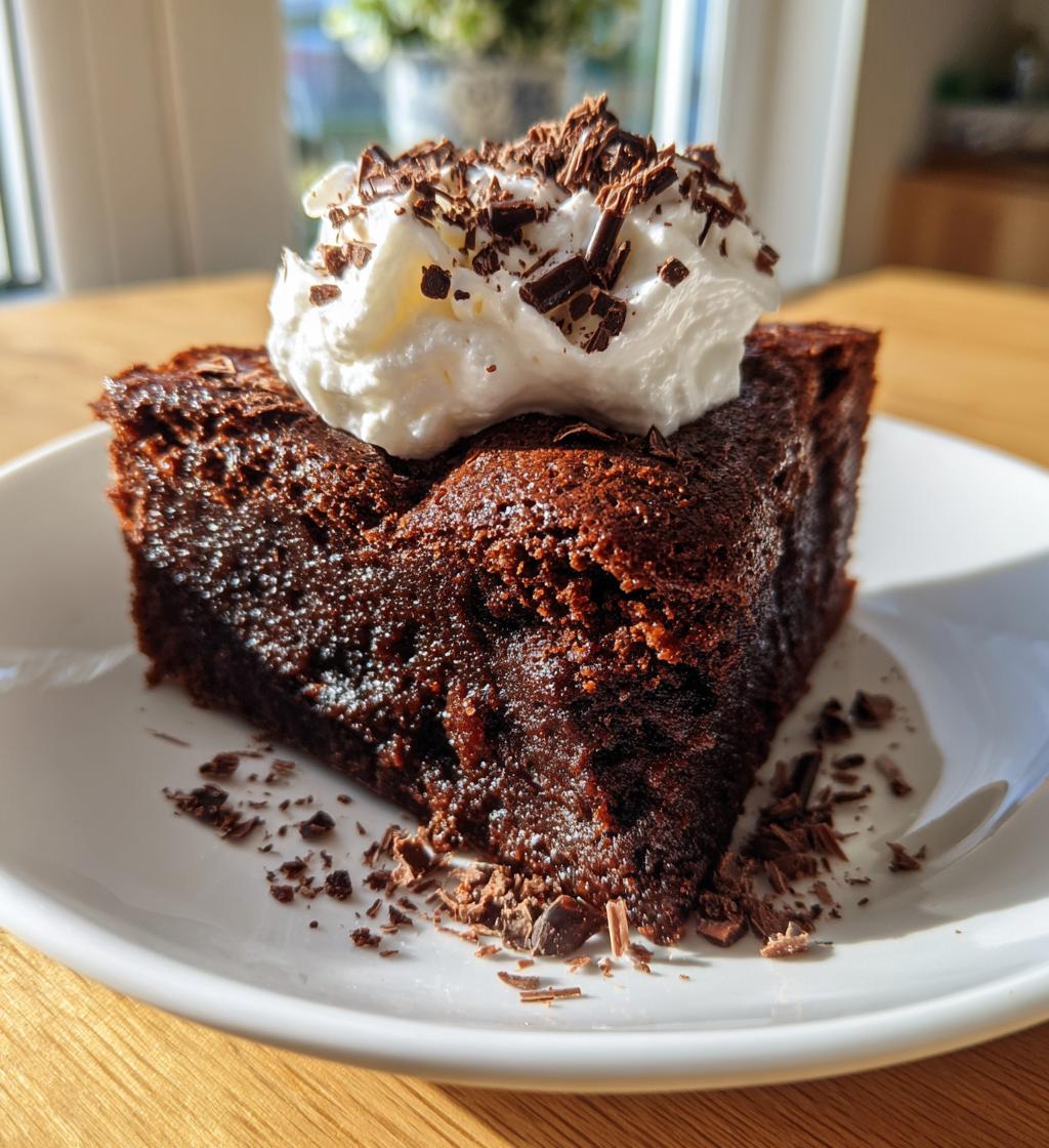 2 ingredient chocolate fudge cake - detail 1