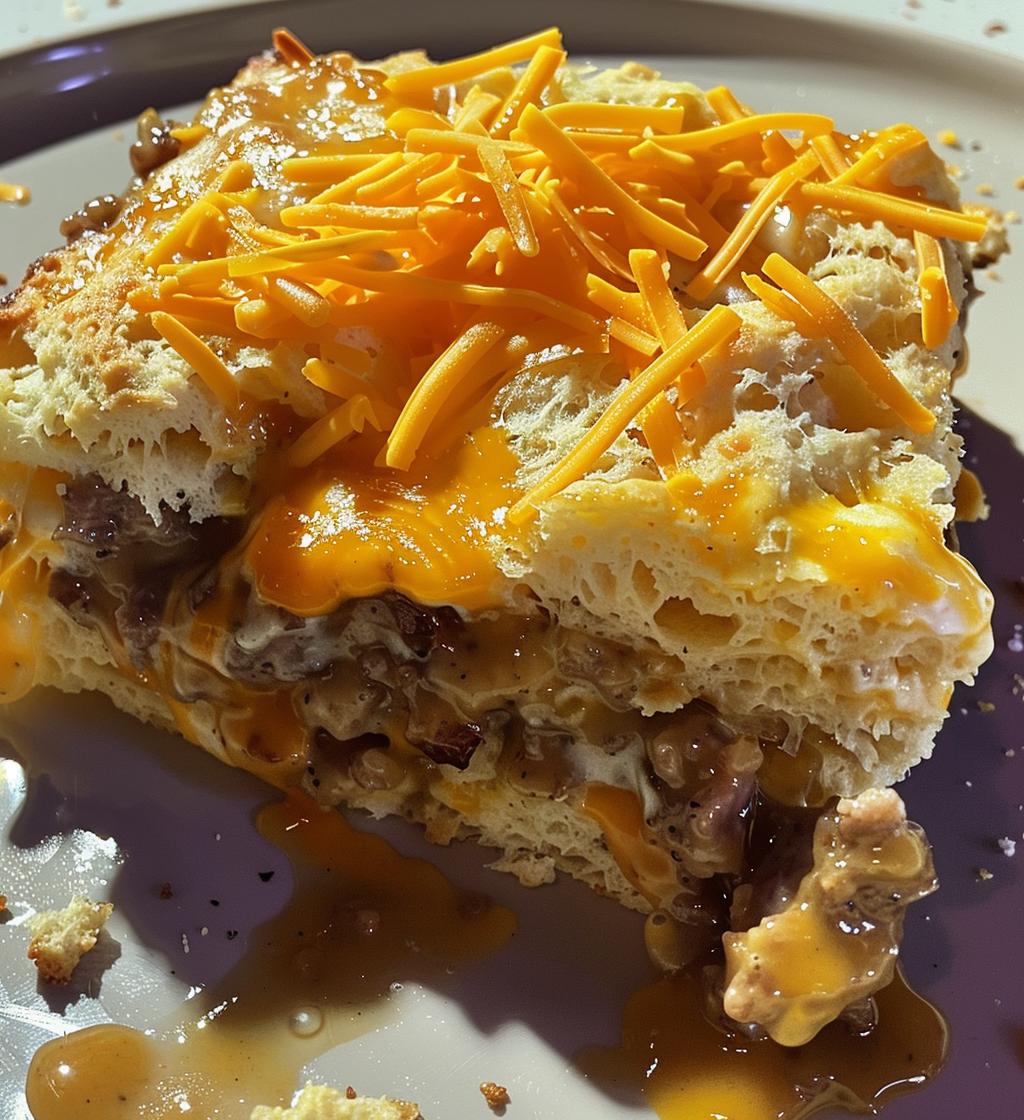 Biscuits & Gravy Breakfast Casserole