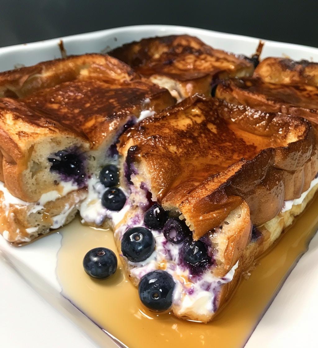 Blueberry Cream Cheese French Toast Casserole - detail 1