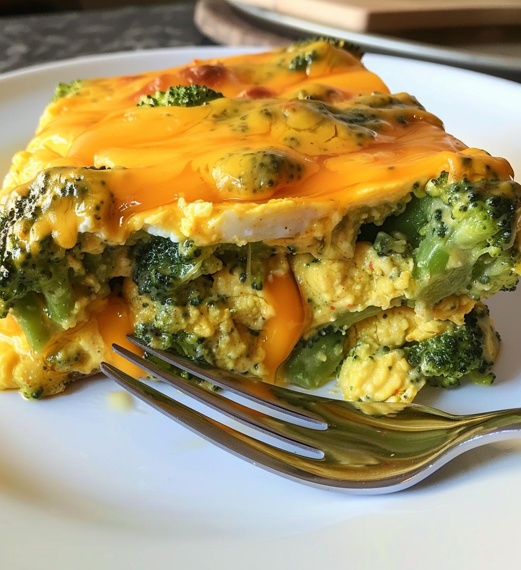 Broccoli Cheddar Egg Casserole