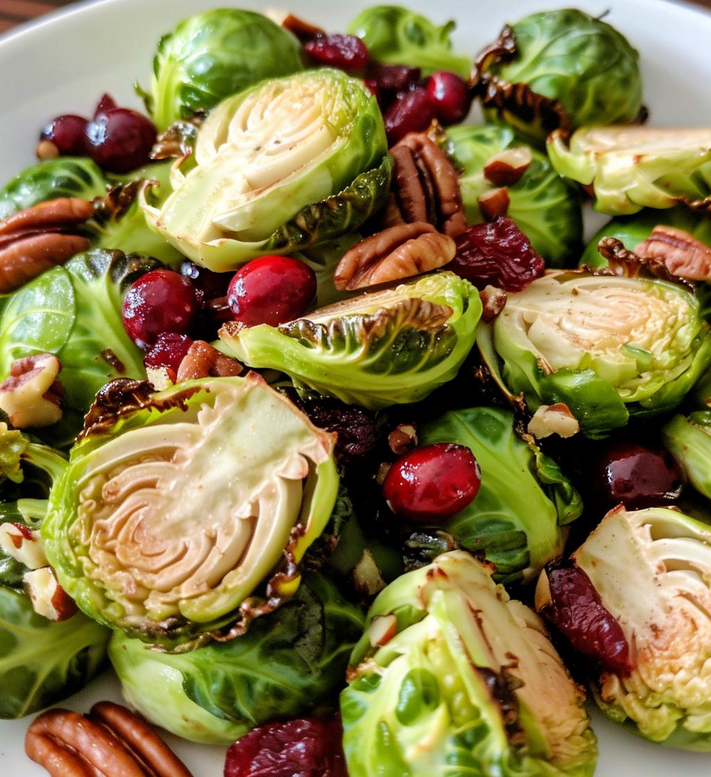 Brussels Sprouts with Cranberries & Pecans - detail 1
