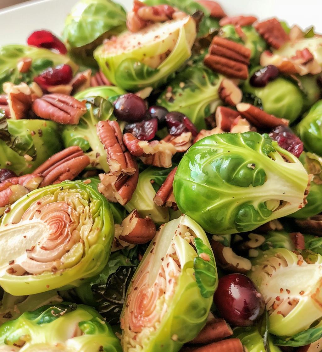 Brussels Sprouts with Cranberries & Pecans