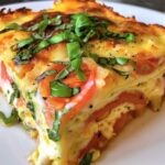 Caprese Breakfast Casserole (Tomato, Basil, Mozzarella)