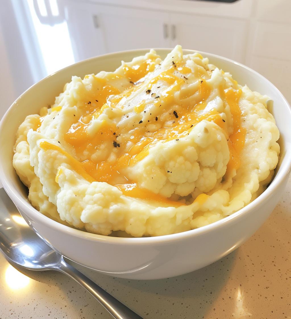 Cheddar Garlic Mashed Cauliflower - detail 1