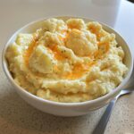 Cheddar Garlic Mashed Cauliflower