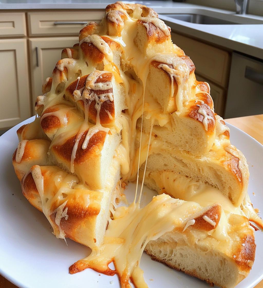 Cheesy Pull-Apart Christmas Tree Bread