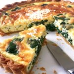 Christmas Morning Quiche (spinach + cheese)
