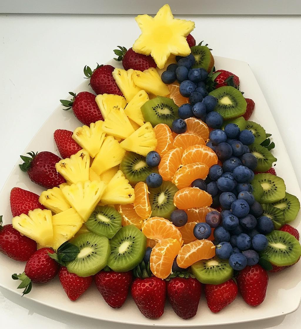 Christmas Tree Fruit Platter (healthy option)
