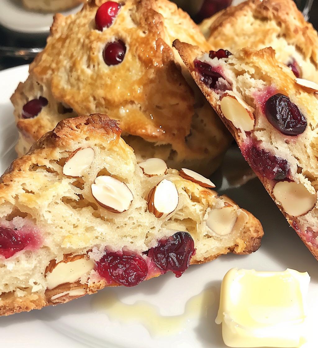 Cranberry Almond Scones - detail 1