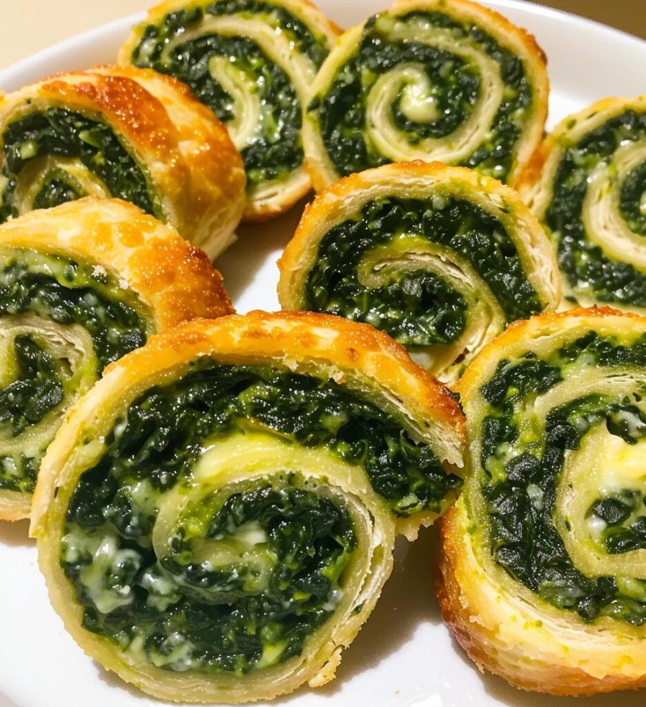 Creamy Spinach Parmesan Pinwheels