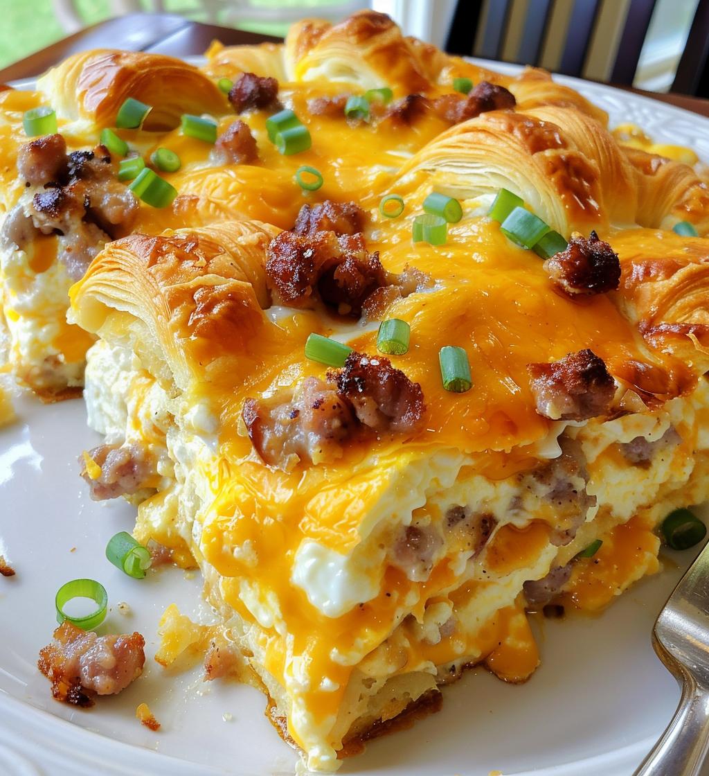 Croissant Breakfast Casserole