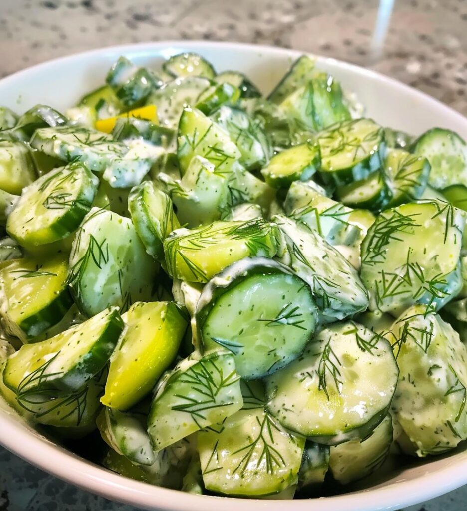 Cucumber Dill Yogurt Salad (light option)