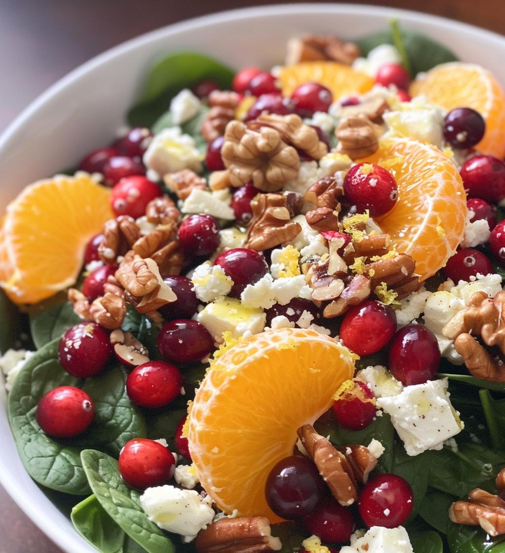 Festive Orange & Cranberry Salad - detail 1