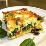 Greek Egg Casserole (Feta, Olives, Spinach)