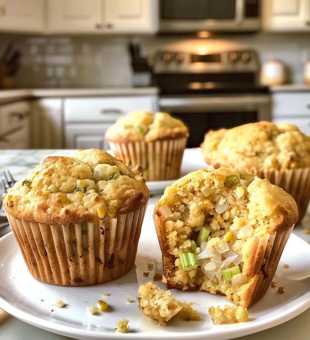 Holiday Cornbread Stuffing Muffins - detail 1