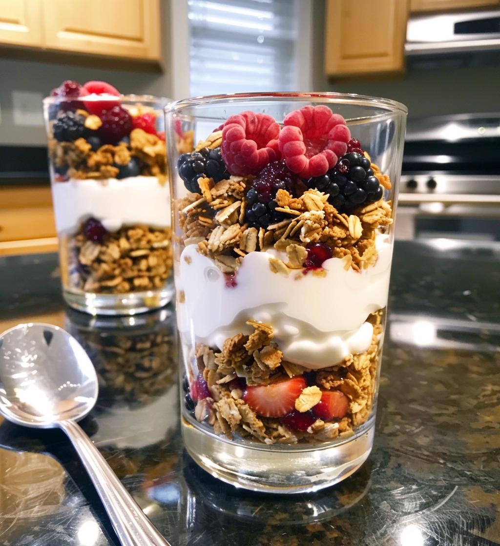 Holiday Granola Yogurt Parfaits - detail 1