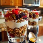Holiday Granola Yogurt Parfaits
