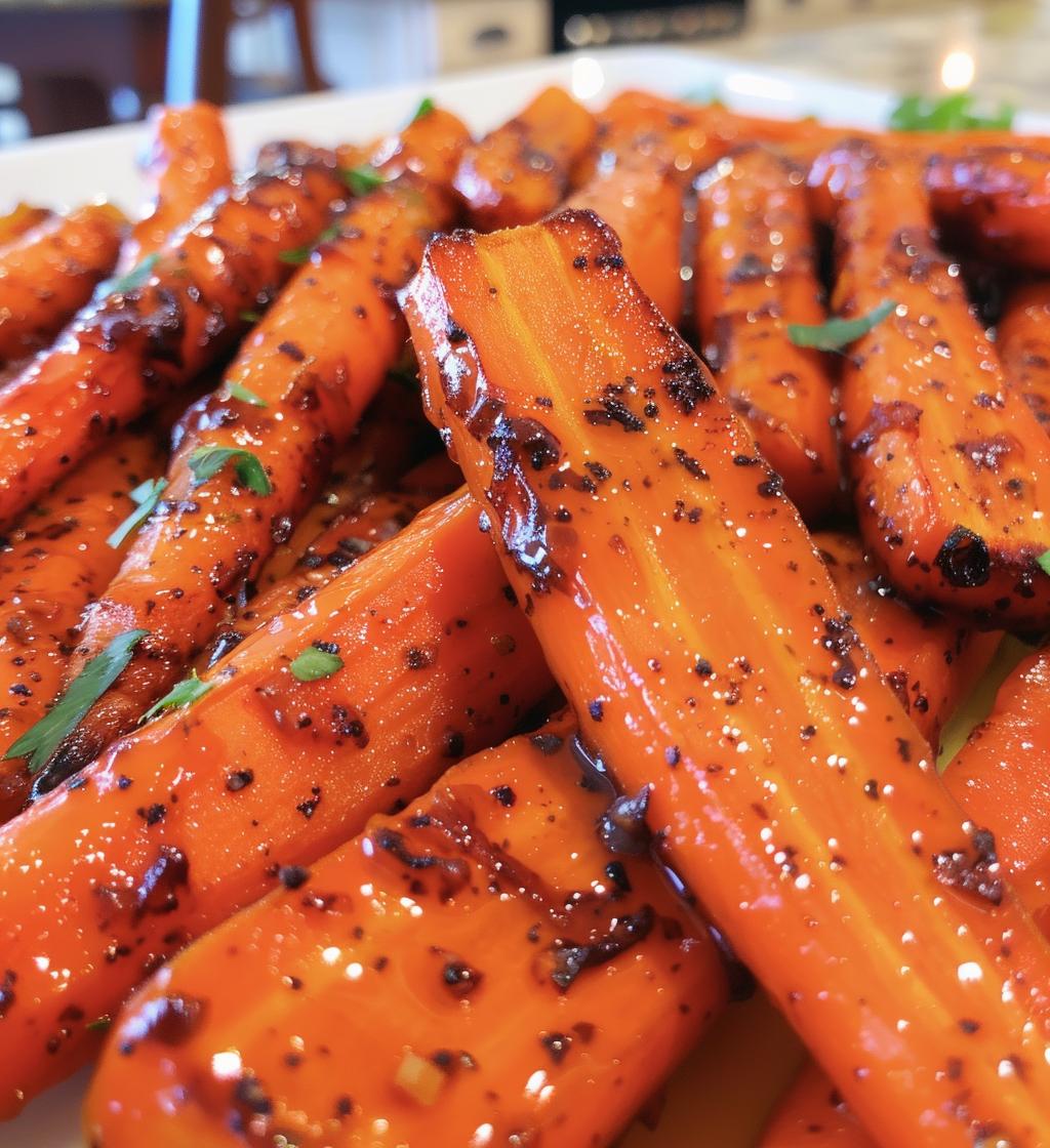 Honey Garlic Roasted Carrots