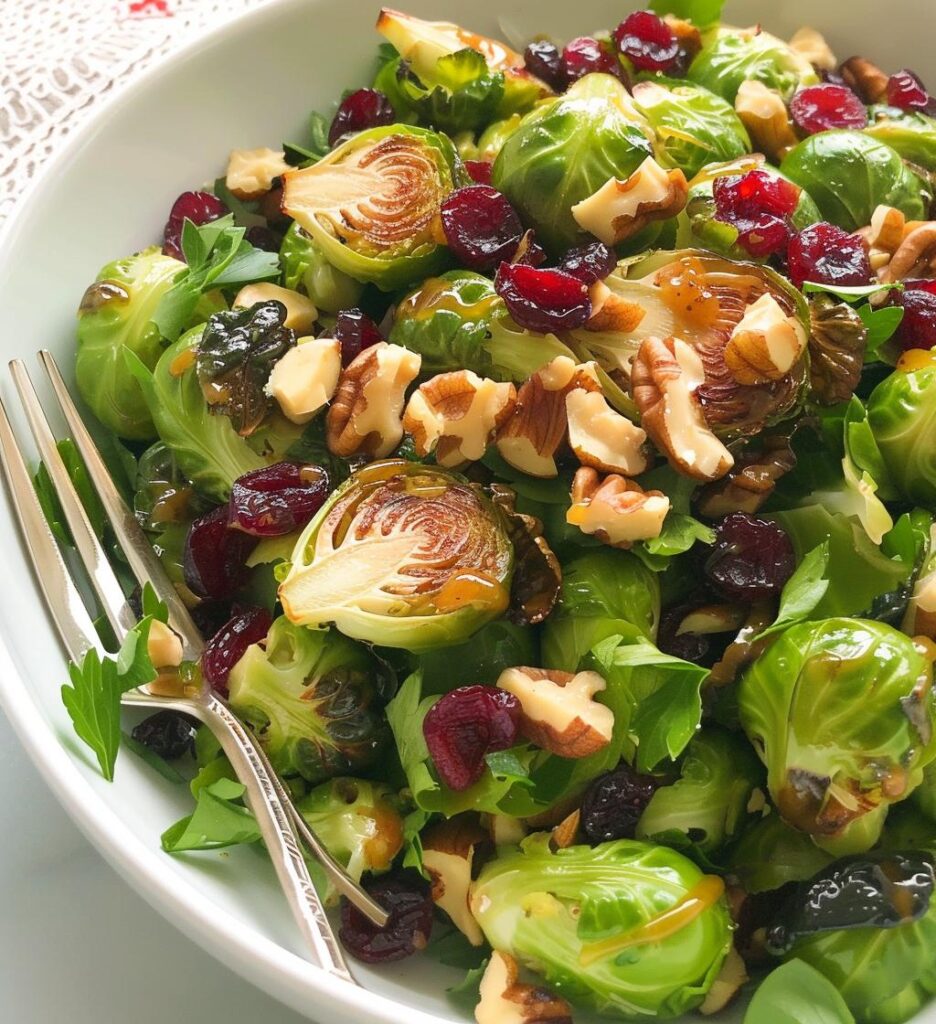 Honey Mustard Brussels Sprouts Salad