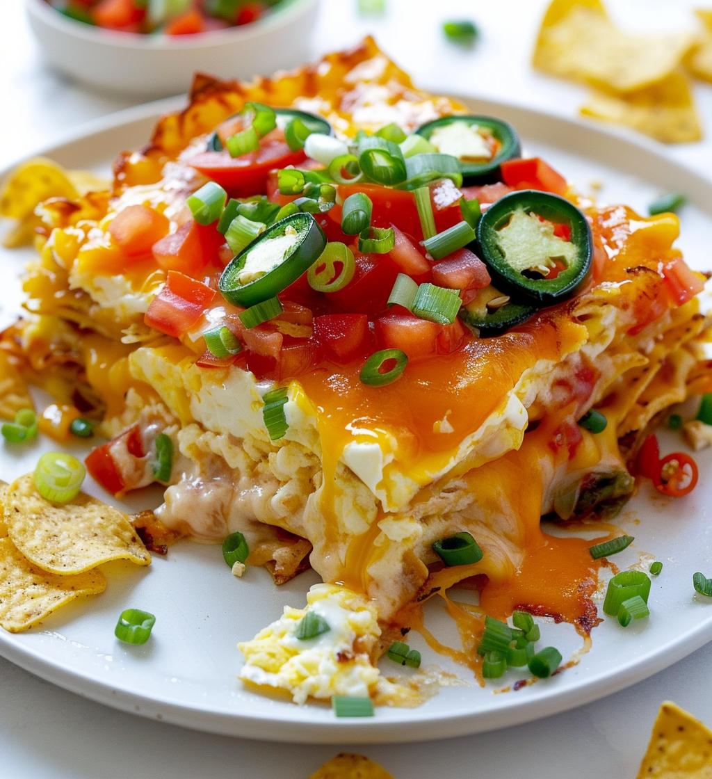 Loaded Breakfast Nacho Casserole