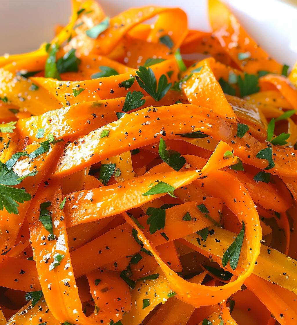 Maple Citrus Carrot Ribbon Salad - detail 1