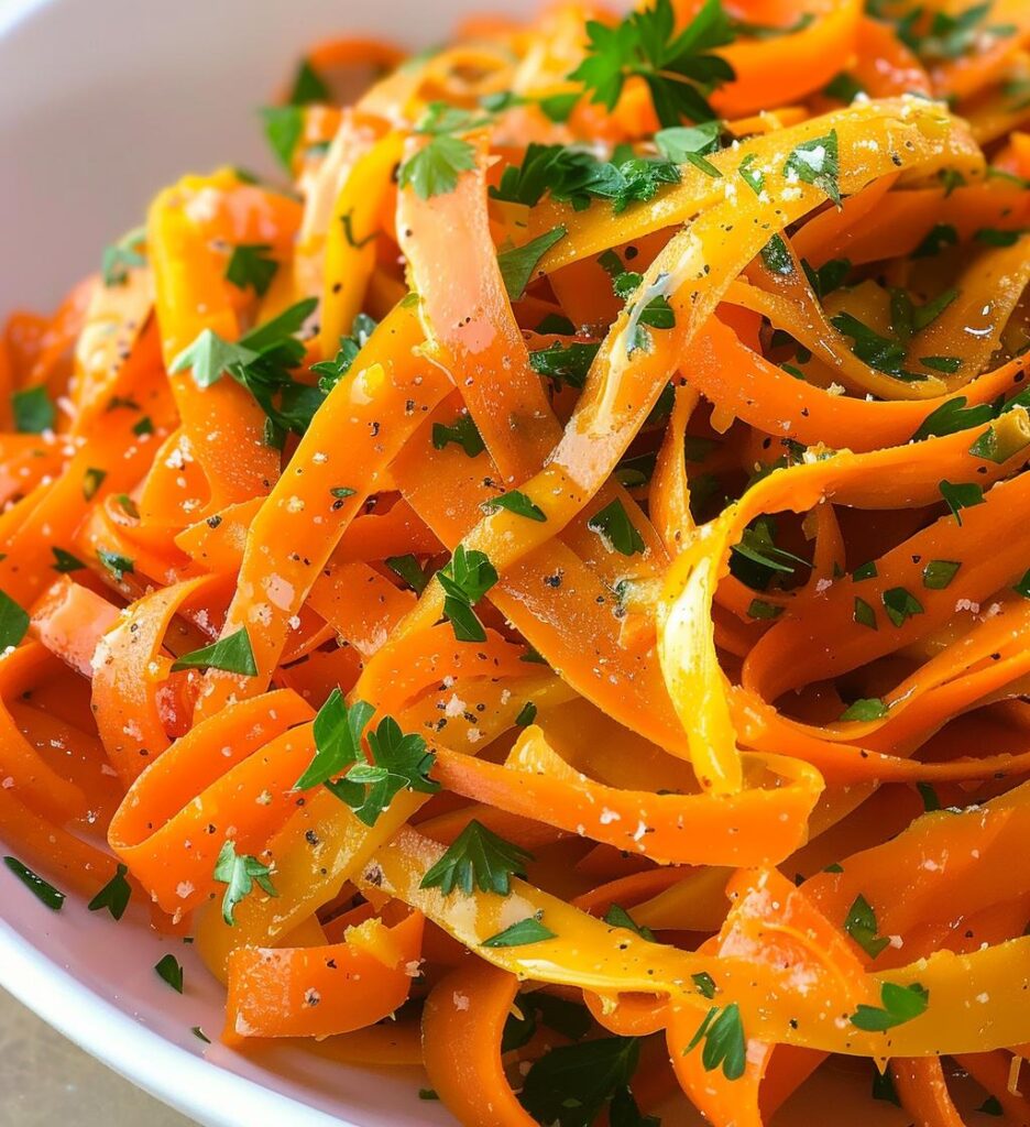 Maple Citrus Carrot Ribbon Salad