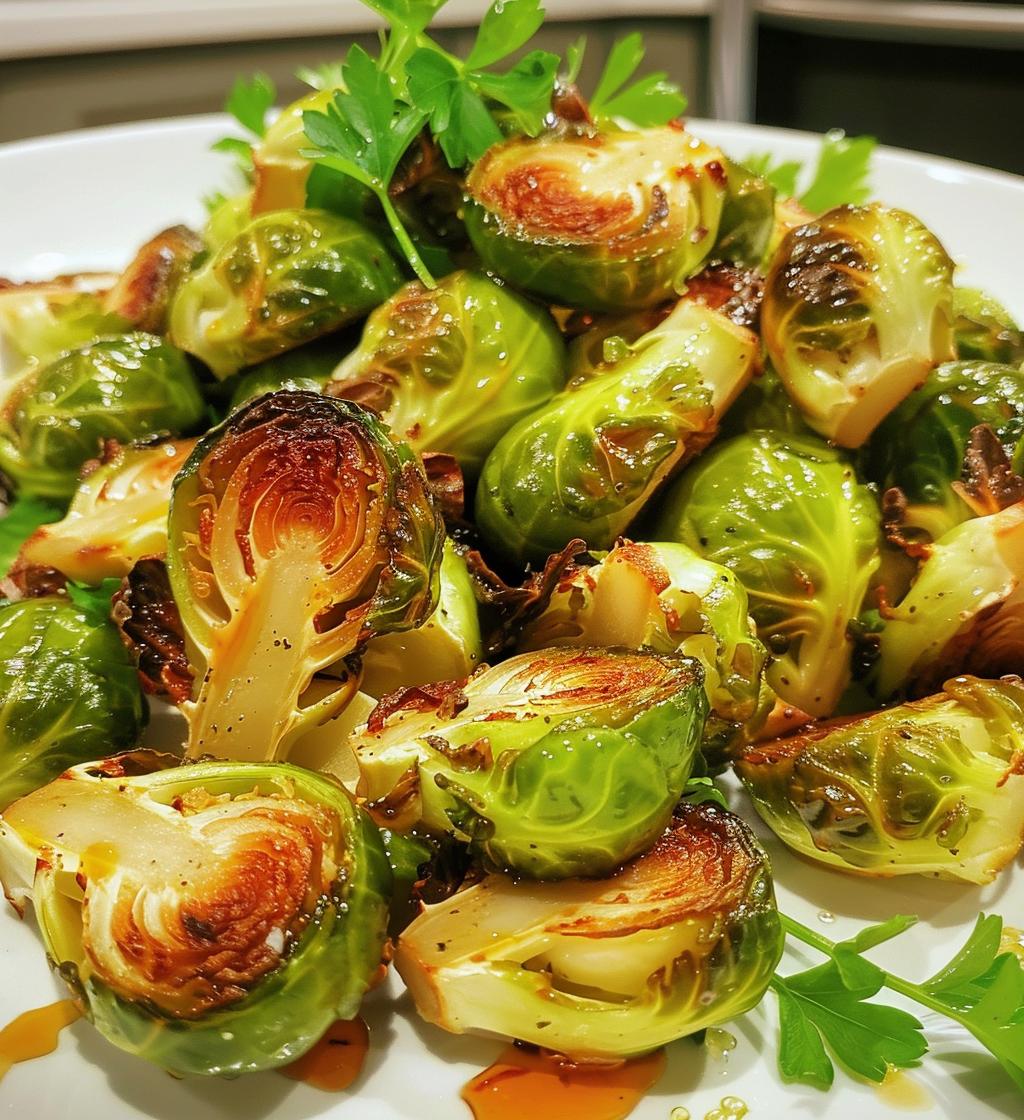 Maple Roasted Brussels Sprouts