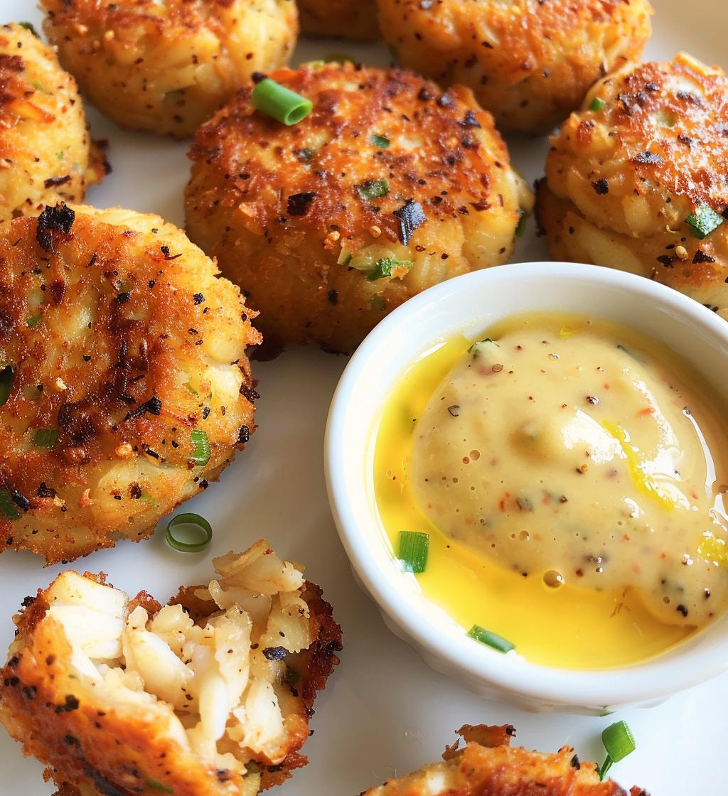 Mini Crab Cakes with Lemon Aioli - detail 1