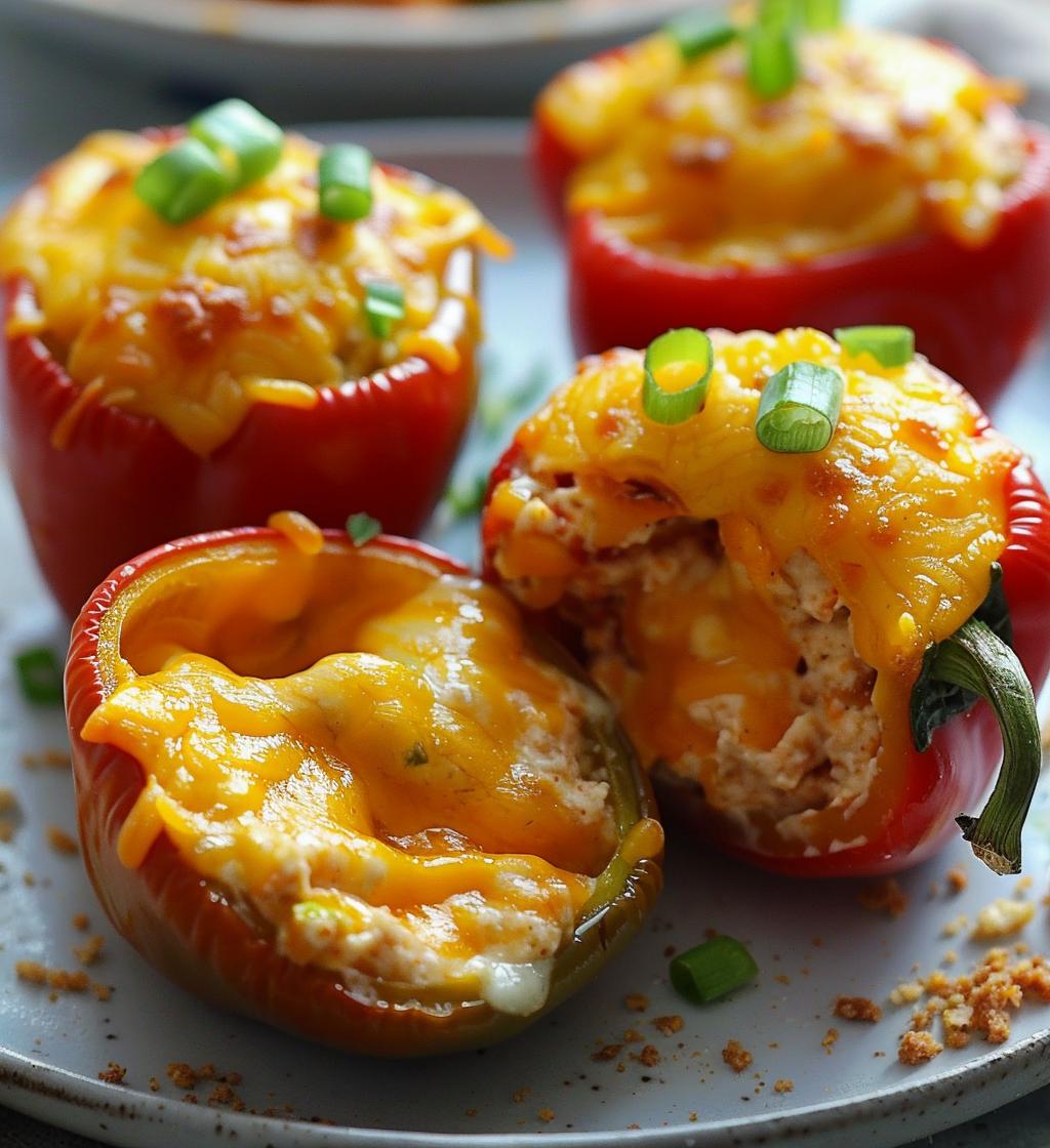 Nacho Cheese Stuffed Mini Peppers