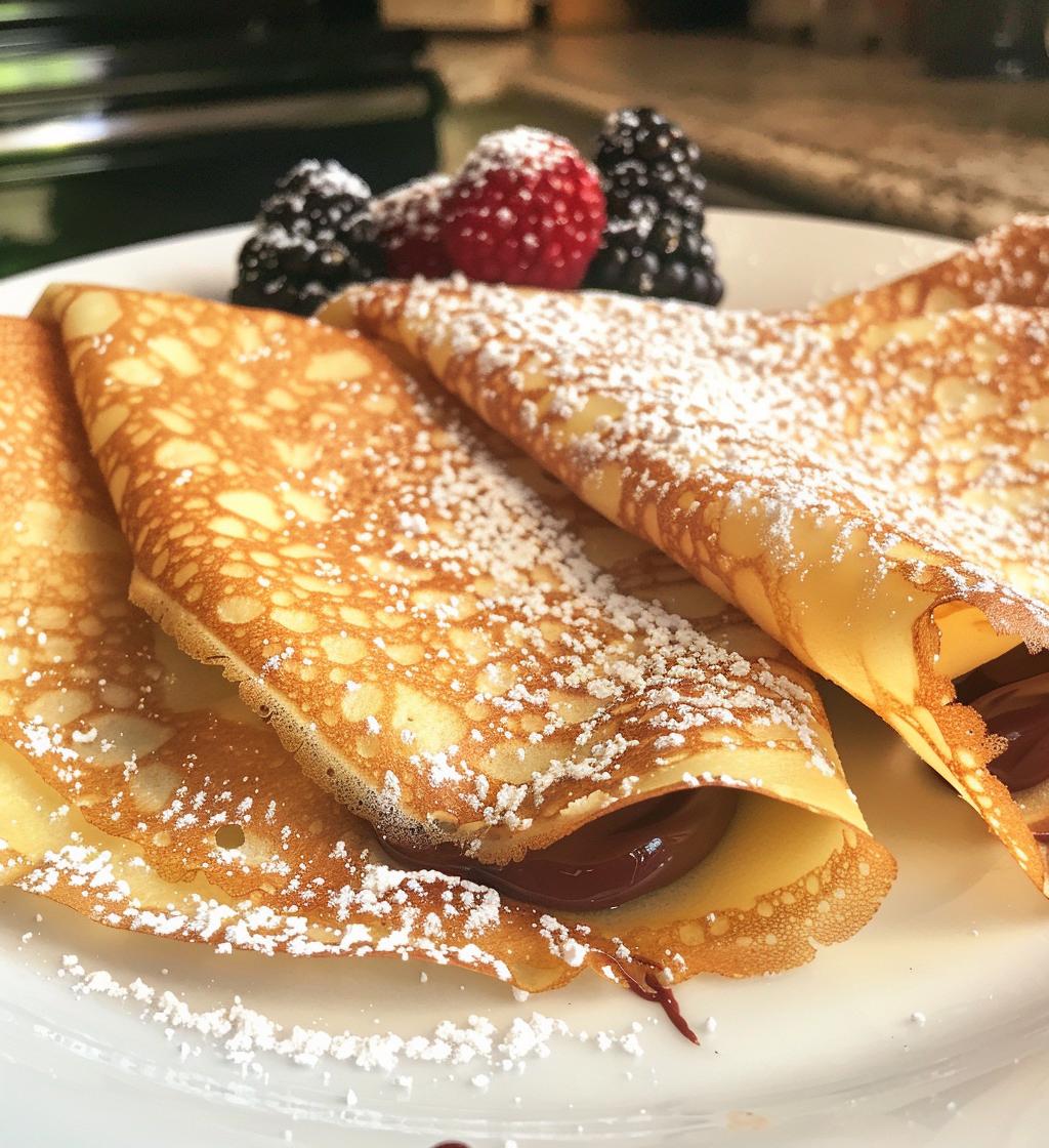 Nutella Stuffed Crepes