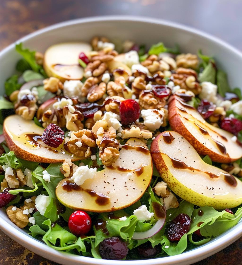 Pear & Feta Holiday Salad - detail 1