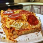 Pepperoni Pizza Breakfast Casserole